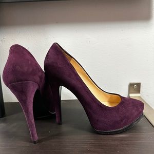 Guess Shoes Purple Suede Platform Pumps/Heels